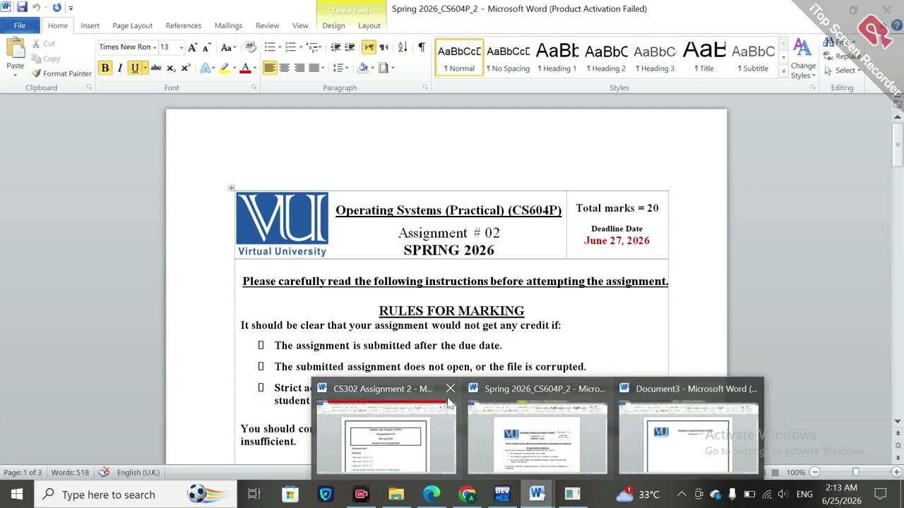 CS604P Assignment 2 Solution Spring 2026 | MissMalik