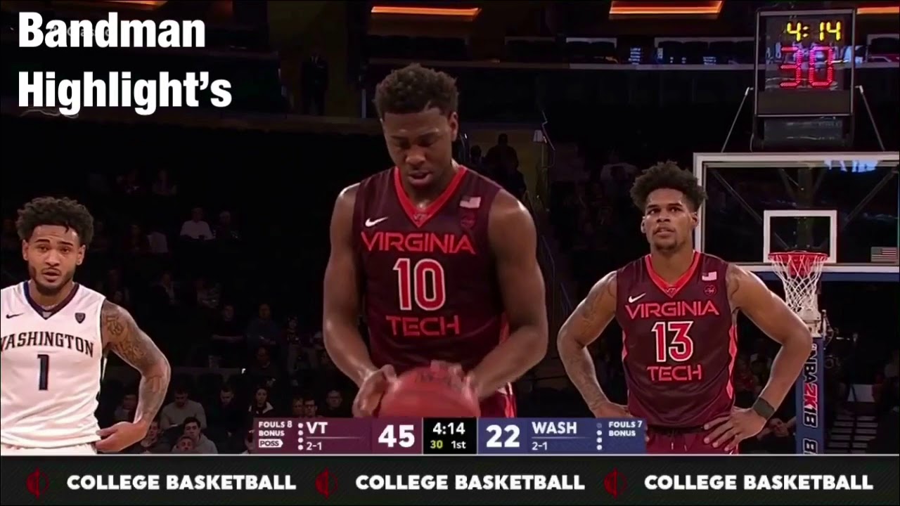 Justin Bibbs Virginia Tech vs Washington/ Highlights/ 11.17.17/ 30 points !!