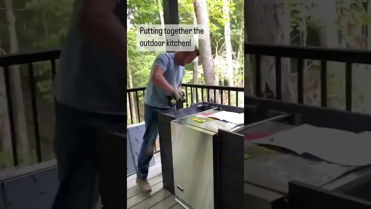 The best part! Putting your dream outdoor kitchen together! 