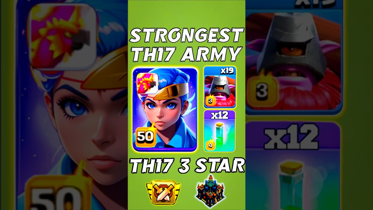 BEST TH17 ATTACK! RC CHARGE THROWER 3 Star Clash of Clans 