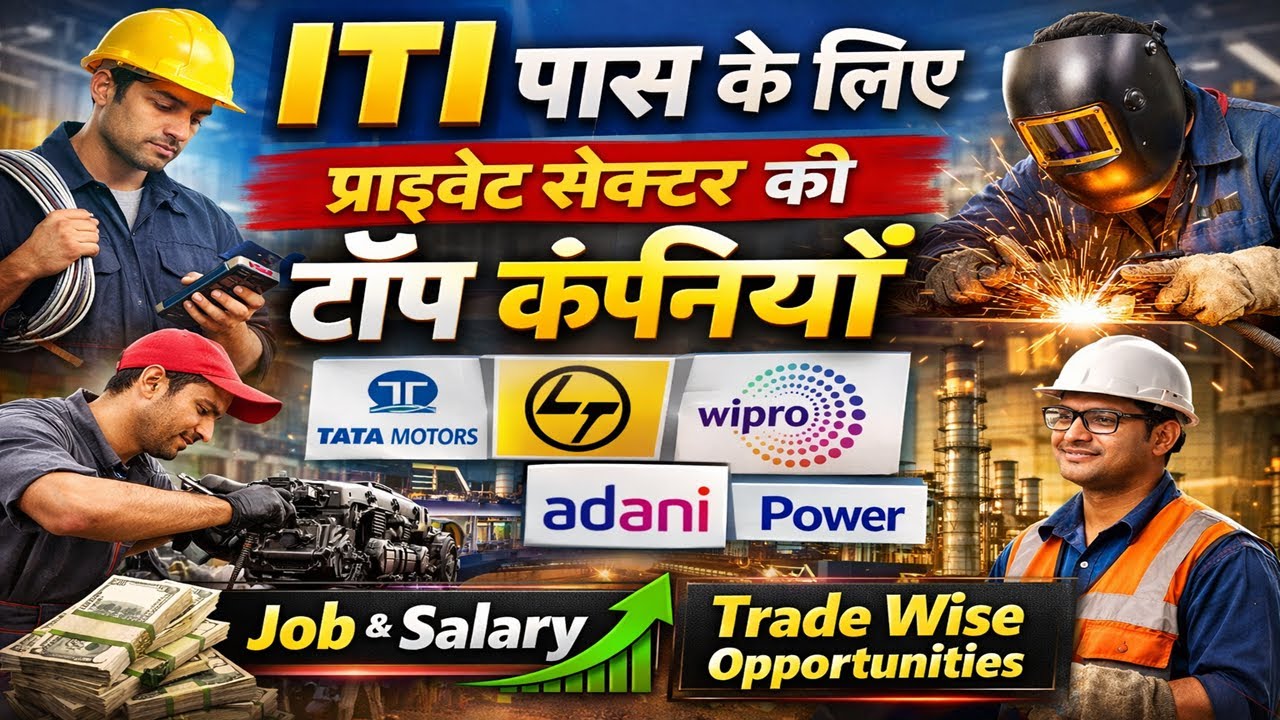 ITI पास के लिए प्राइवेट सेक्टर की टॉप कंपनियाँ | Trade Wise Job & Salary | ITI Jobs 2026