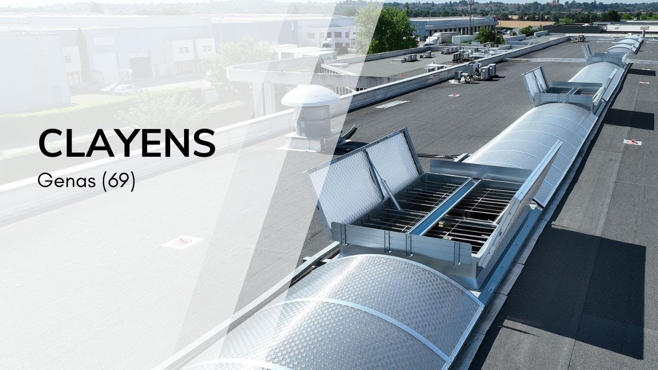 Rénovation de toiture industrielle : voûtes, brise-soleil et désenfumage conforme à Clayens Genas