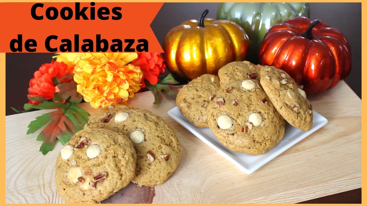 COOKIES DE CALABAZA CON CHOCOLATE Y NUEZ --Pumpkin spice cookies--