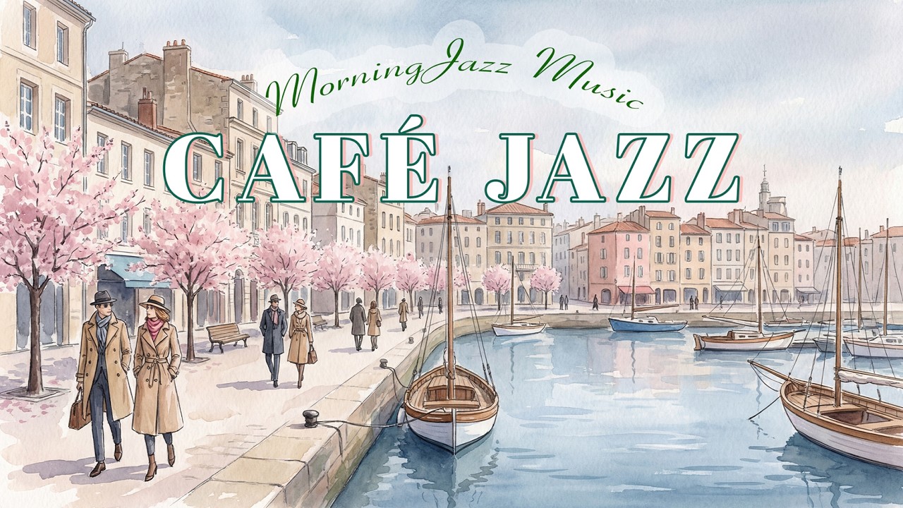 Spring Morning Movie Jazz in a French Café ☕🌸 Warm Romantic Coffee Jazz for Love & Cozy Vibes
