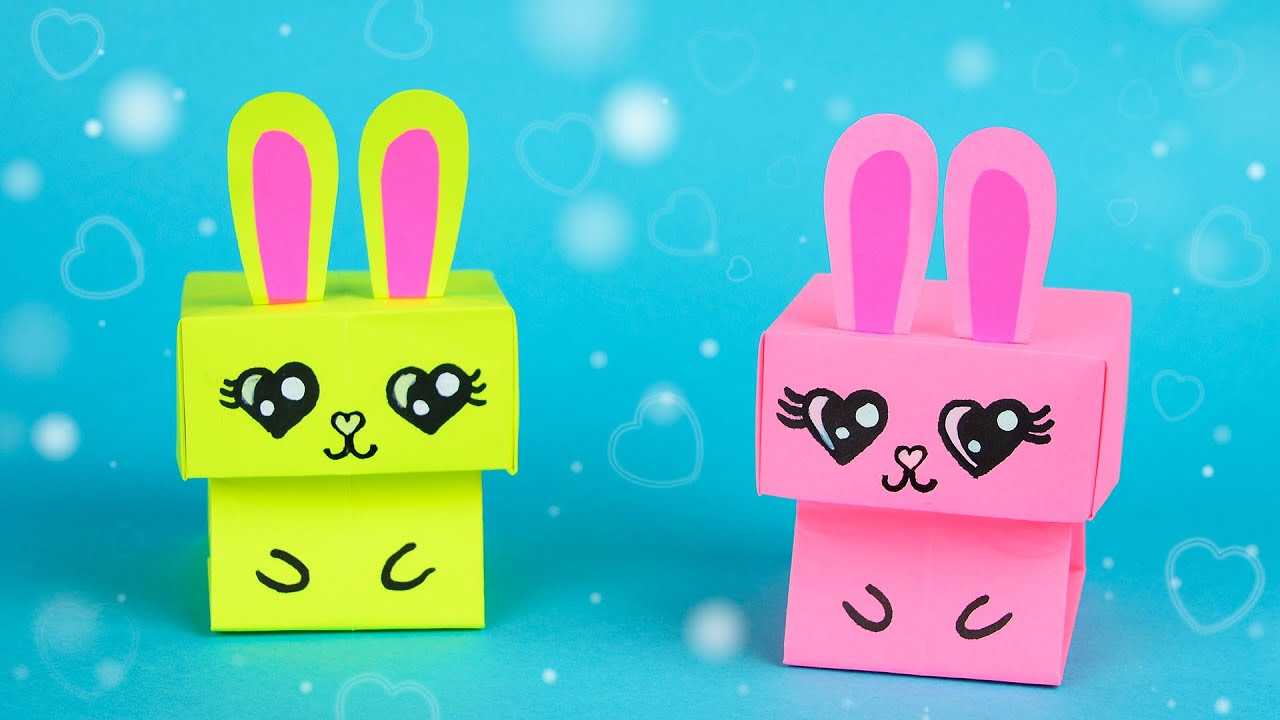 How to make jumping paper rabbit | Origami paper rabbit tutorial