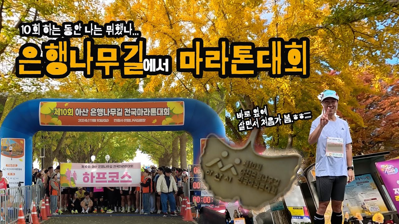 [에어원] 나는 왜 이제야... 10년 만에 처음 가봤다~ 2024 아산 은행나무길 마라톤!