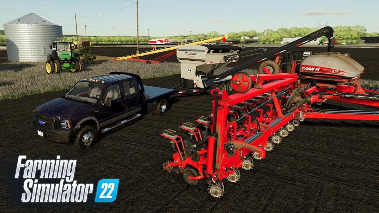 Corn planting begins! (Running 100ft of planting width!) | FS22 Throwback Series