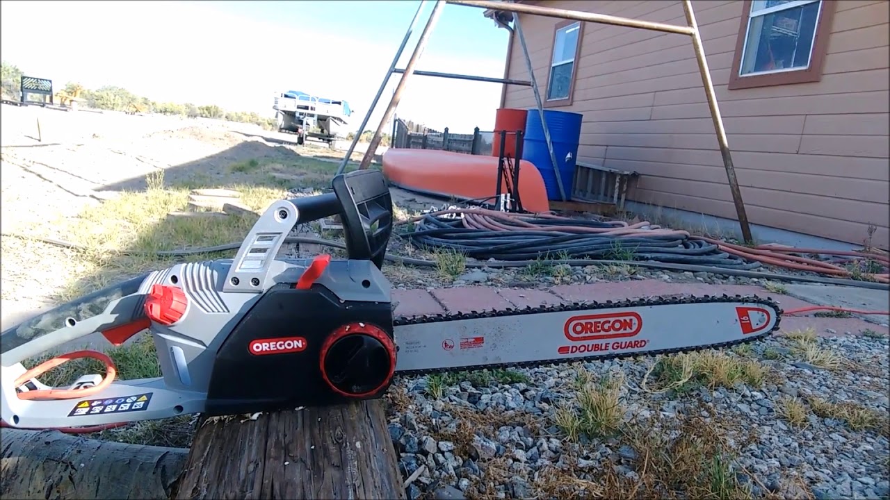 Oregon 570995 CS1500 Self-Sharpening Electric Chainsaw (part 1)