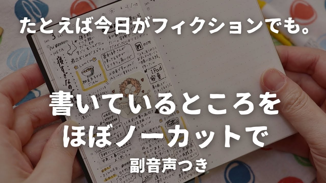 【マークスEDiT】「たとえば今日がフィクションでも。」を書いているところをほぼノーカットで【副音声つき】　