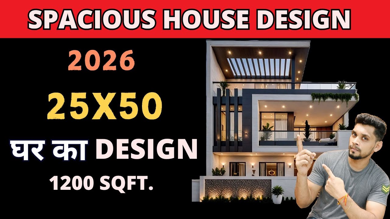2026 NEW House Design || 25x50 spacious Luxury House Design