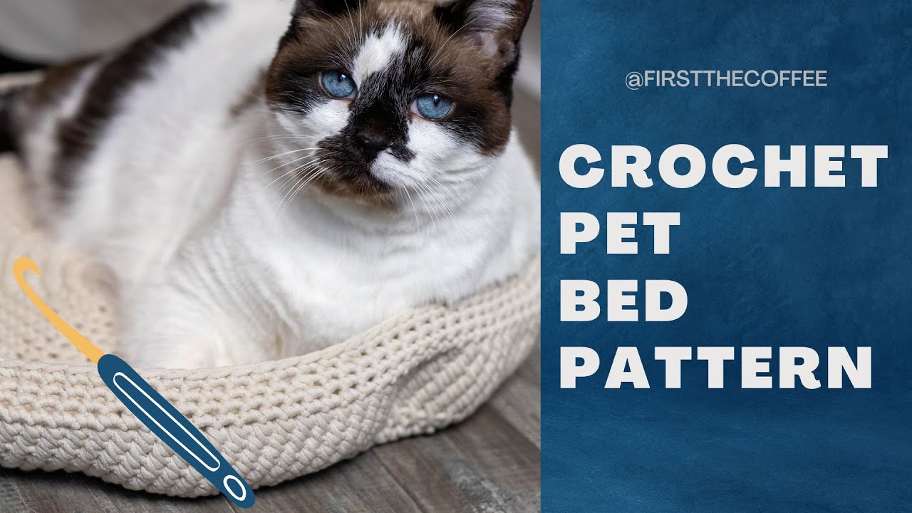 Round Crochet Pet Bed Pattern Tutorial