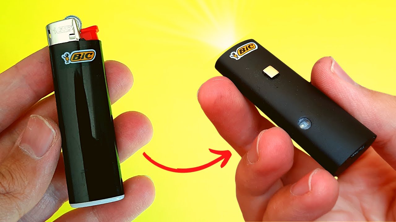 How to make High Power Flashlight using Lighter - mini Flashlight