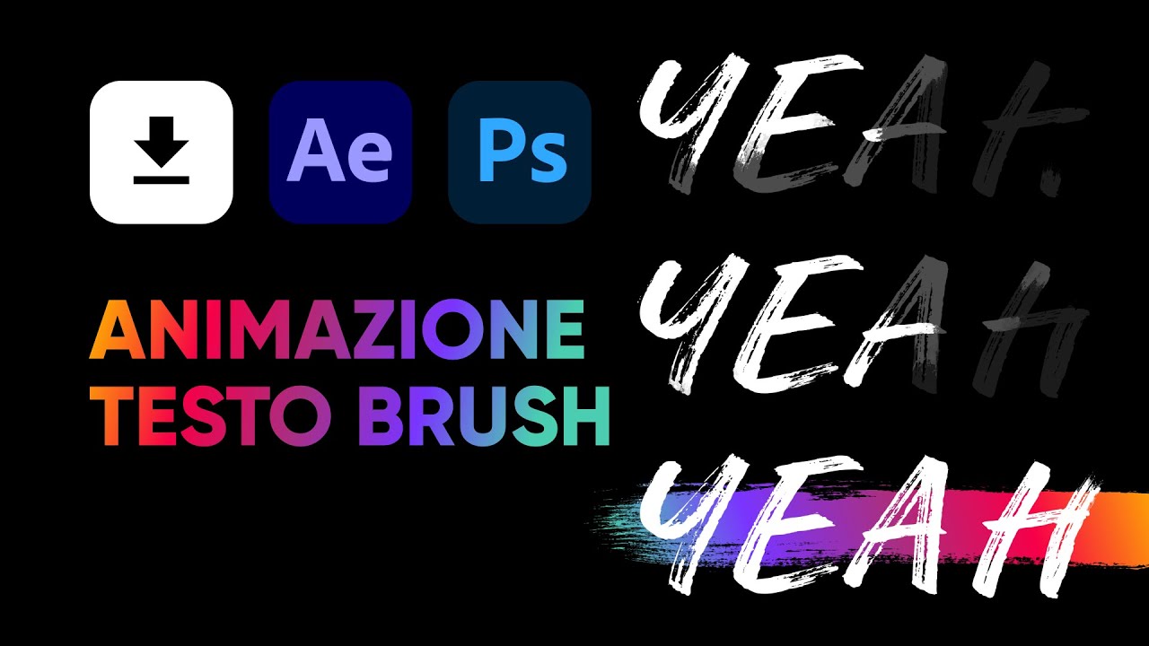 Animazione testo stilizzato - Stile pennello - Tutorial After Effects Italiano