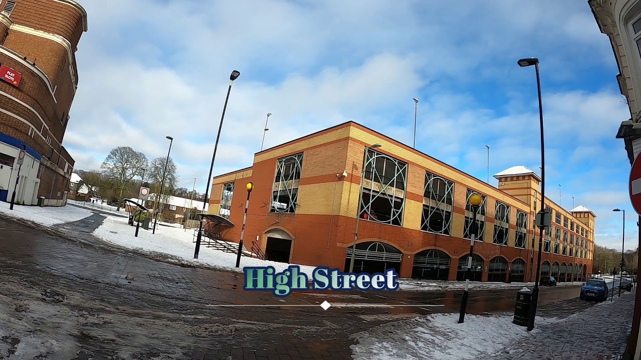 Aldershot Station To Wellington Centre | Westgate | Princes Hall on Walk | Snow 2021 | Virtual Tours