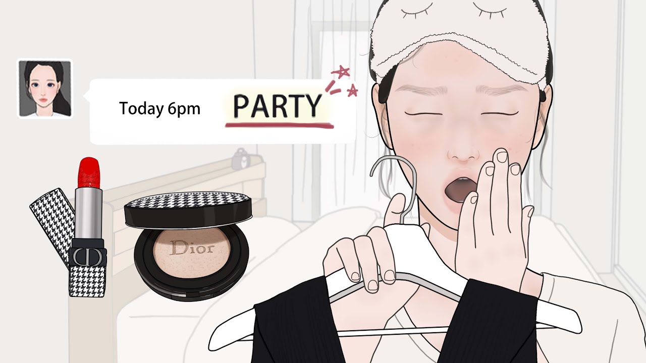 [디올 원브랜드 메이크업] 연말파티에서 가장 빛나는 방법은?? 루루팡 애니메이션 ASMR
