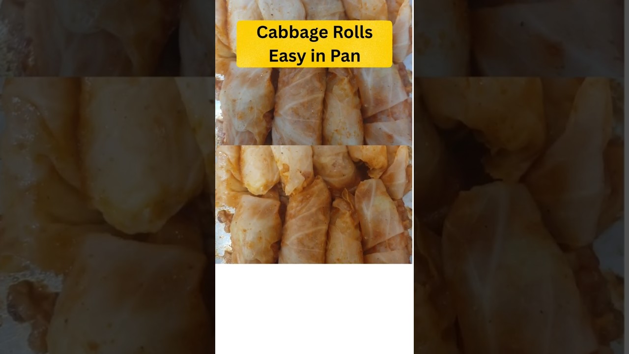 Easy Cabbage Rolls cooked in pan   محشي كرنب سريع