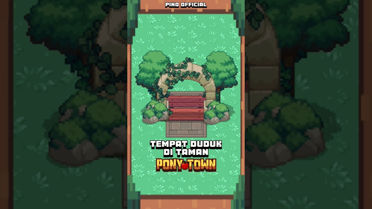 🌳ೃ࿐ Tutorial membuat " Tempat Duduk Di Taman " || Pony Town Ideas 