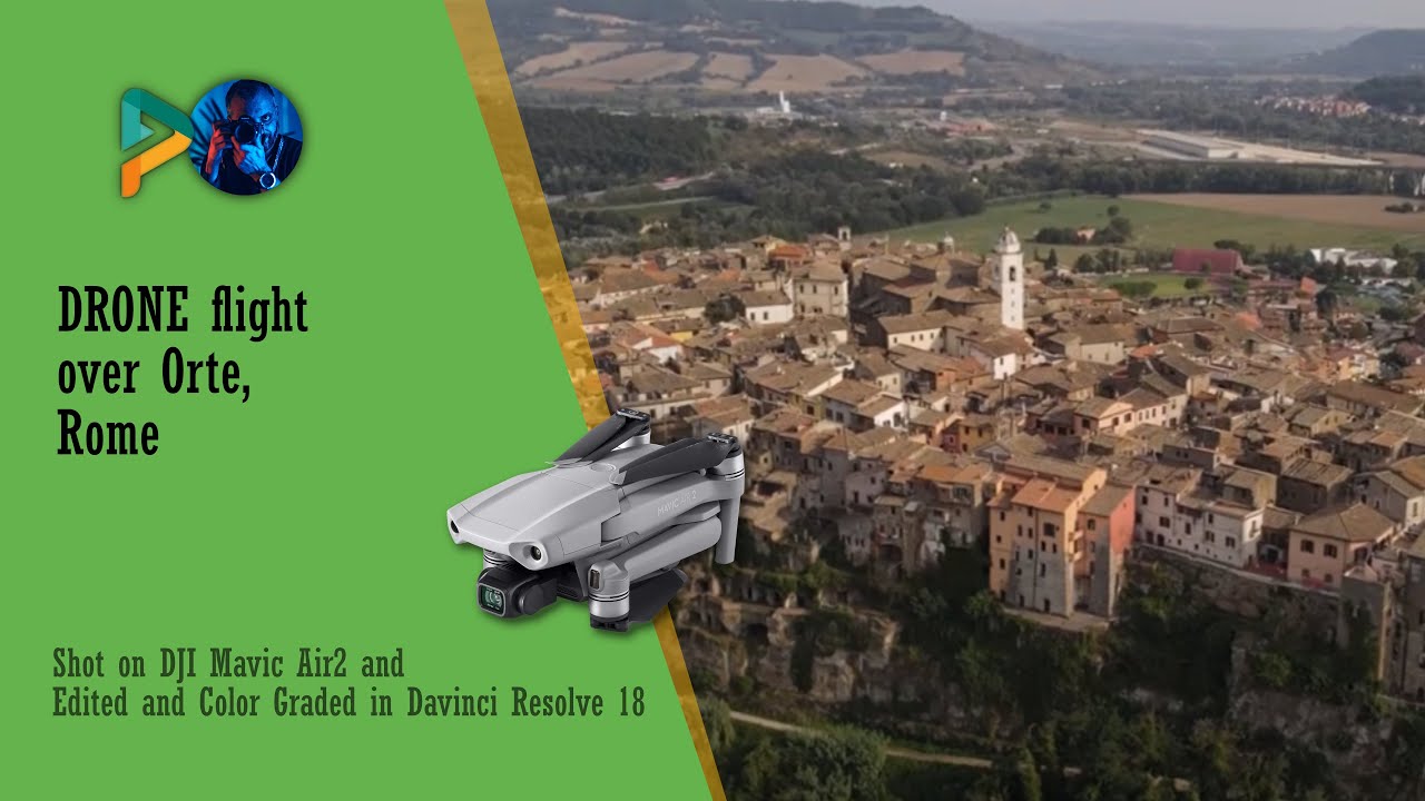 Drone flight over Orte, #rome #italy #djimavicair2 #davinciresolve #cinematic