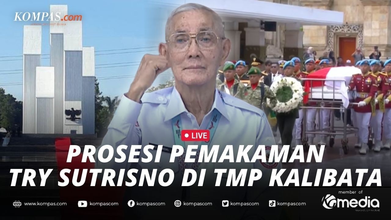 BREAKING NEWS - Pemakaman Try Sutrisno di TPM Kalibata, Prabowo Jadi Inspektur Upacara