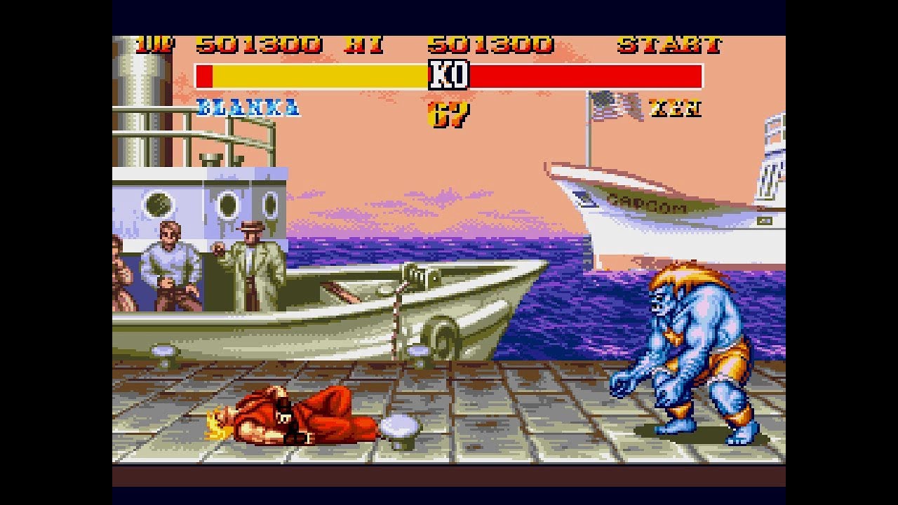Street Fighter 2 Sega Genesis Gameplay with Blanka