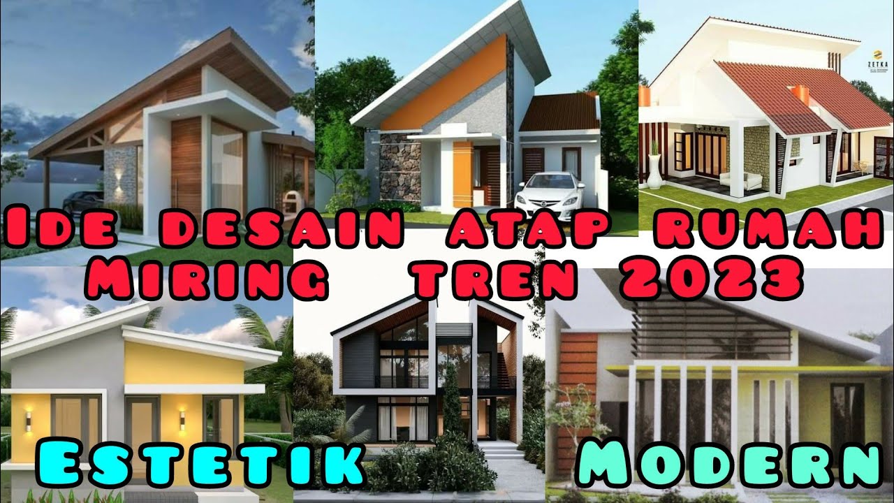 model atap miring rumah minimalis desain unik