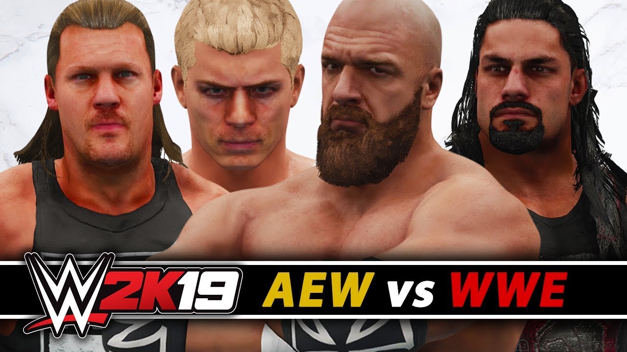 WWE vs AEW 30 MAN ROYAL RUMBLE MATCH!! (WWE 2K19)