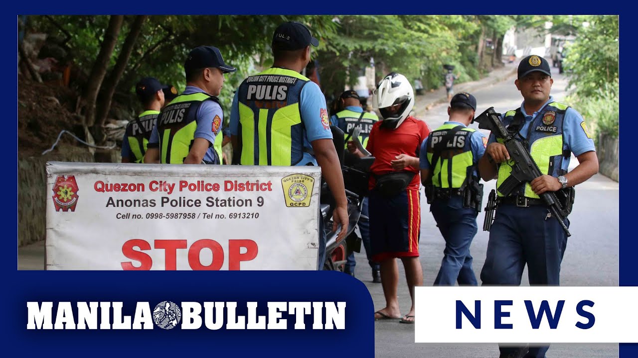 Police set checkpoint along Katipunan Ave. ahead of midterm election period