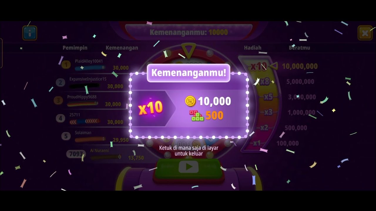 Dapat 10.000 Koin Emas🤩 Dari Skor 15 Juta di Game Cacing WormsZone