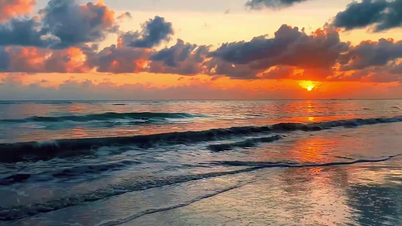 ASMR Sunset Beach Sounds | Dreamy Ocean Ambience to Unwind, Meditate, and Sleep Deeply
