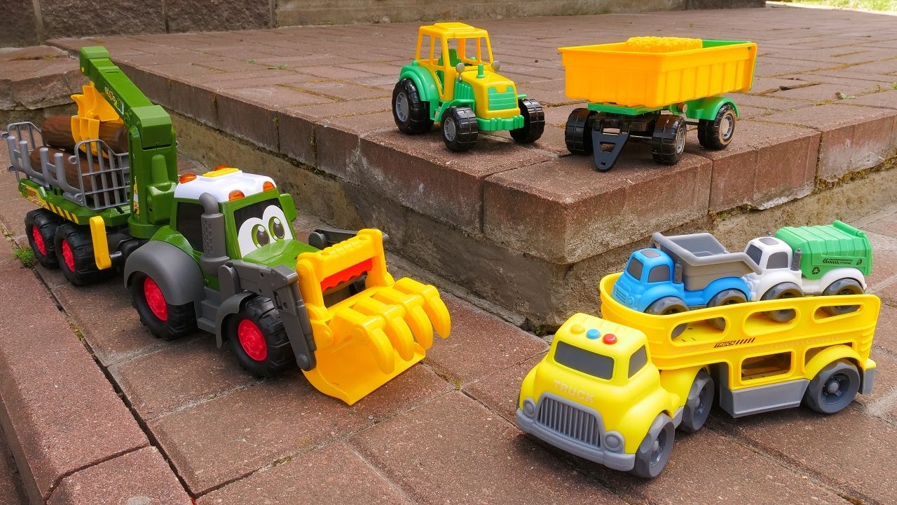 Araba oyunları. Oyuncak kamyon i&ccedil;in r&ouml;m&ouml;rkler. &Ccedil;ocuklar i&ccedil;in video.