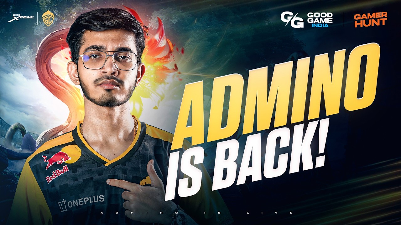 ADMINO IS BACK! | GG Gamer Hunt BGMI LIVE | GODL ADMINO |
