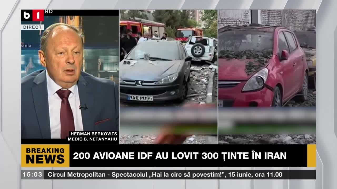 H.BERKOVITS, MEDIC NETANYAHU, DESPRE ATACUL ISRAELULUI ASUPRA IRANULUI. Știri B1TV_ 13 iunie 2025