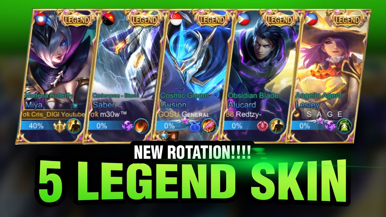 ALL  LEGENDS SKIN!!!! NEW ROTATION | INSANE DAMAGE | CRIS DIGI | Mobile Legends Bang Bang