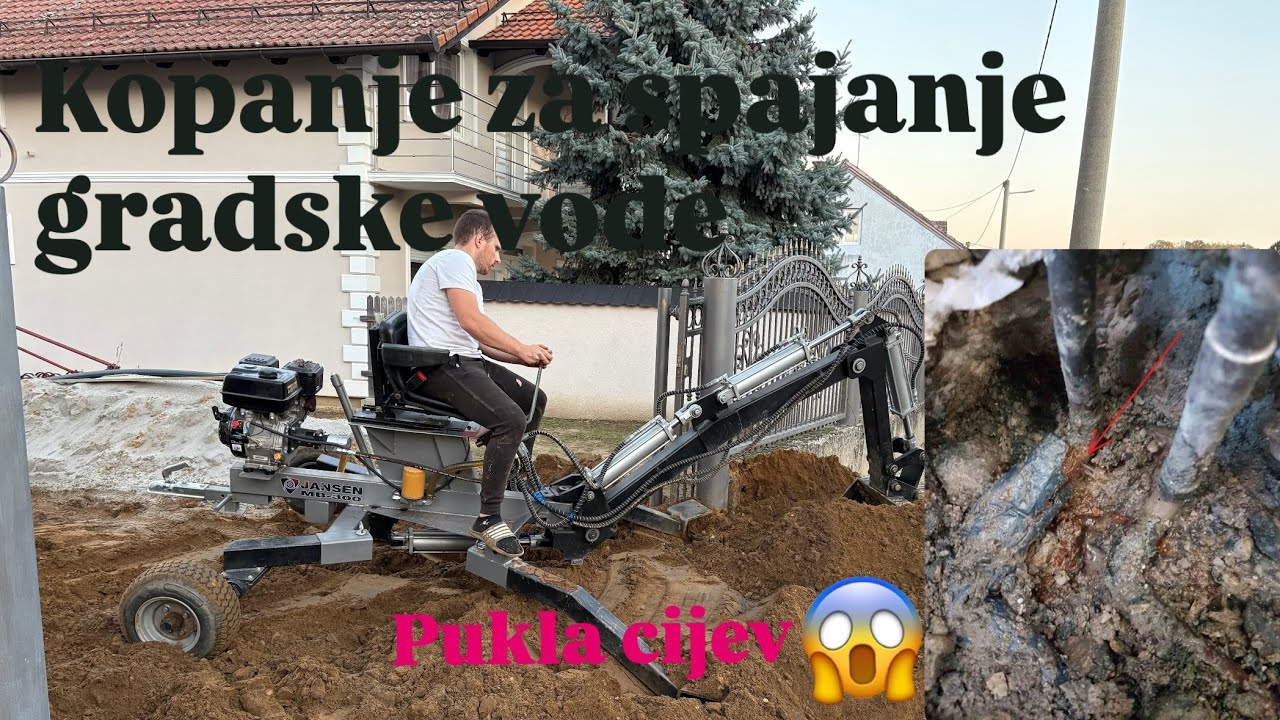 Kopanje za spajanje gradske vode!