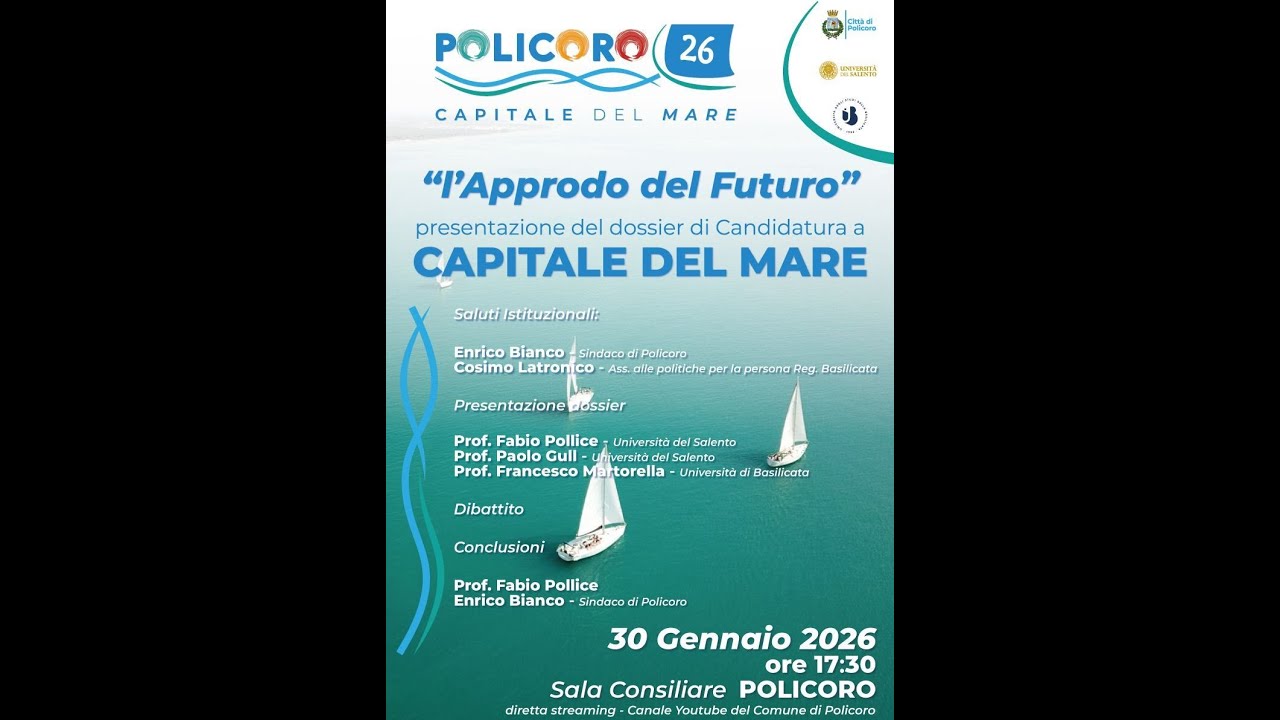 Presentazione dossier di candidatura a Capitale del Mare - Città di Policoro