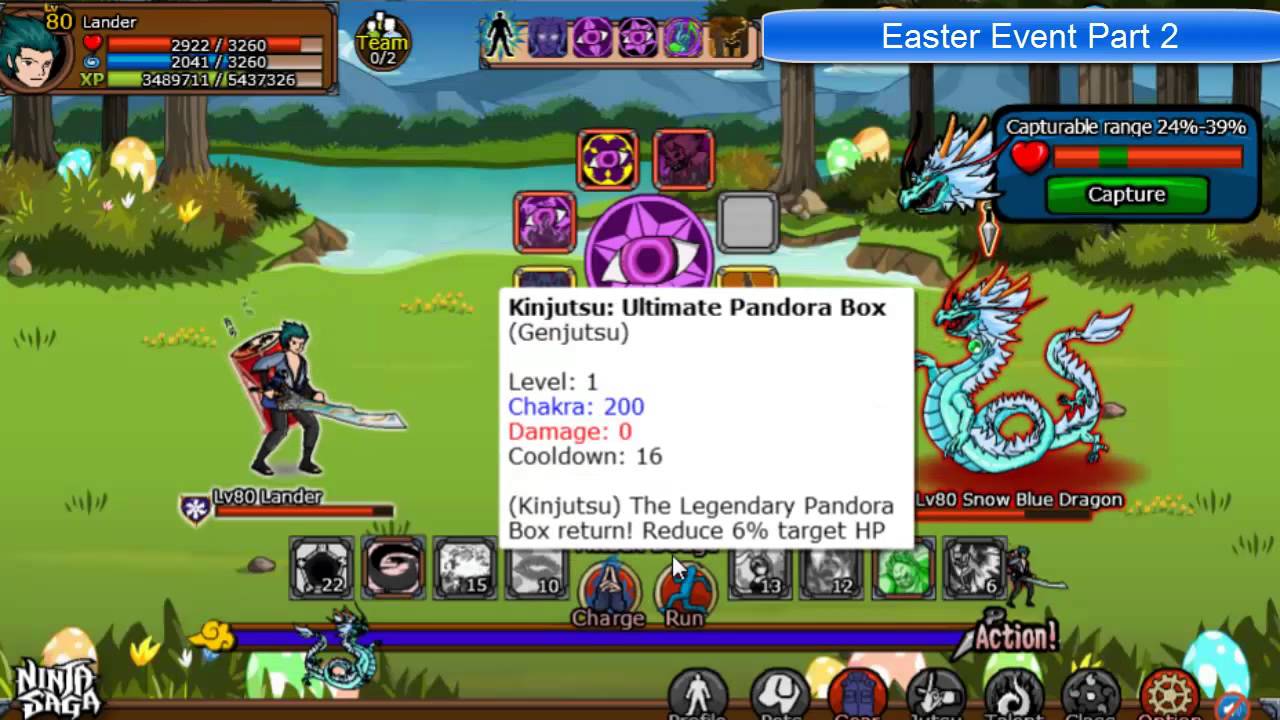 Ninja Saga-Easter Event Part 2-Snow Blue Dragon
