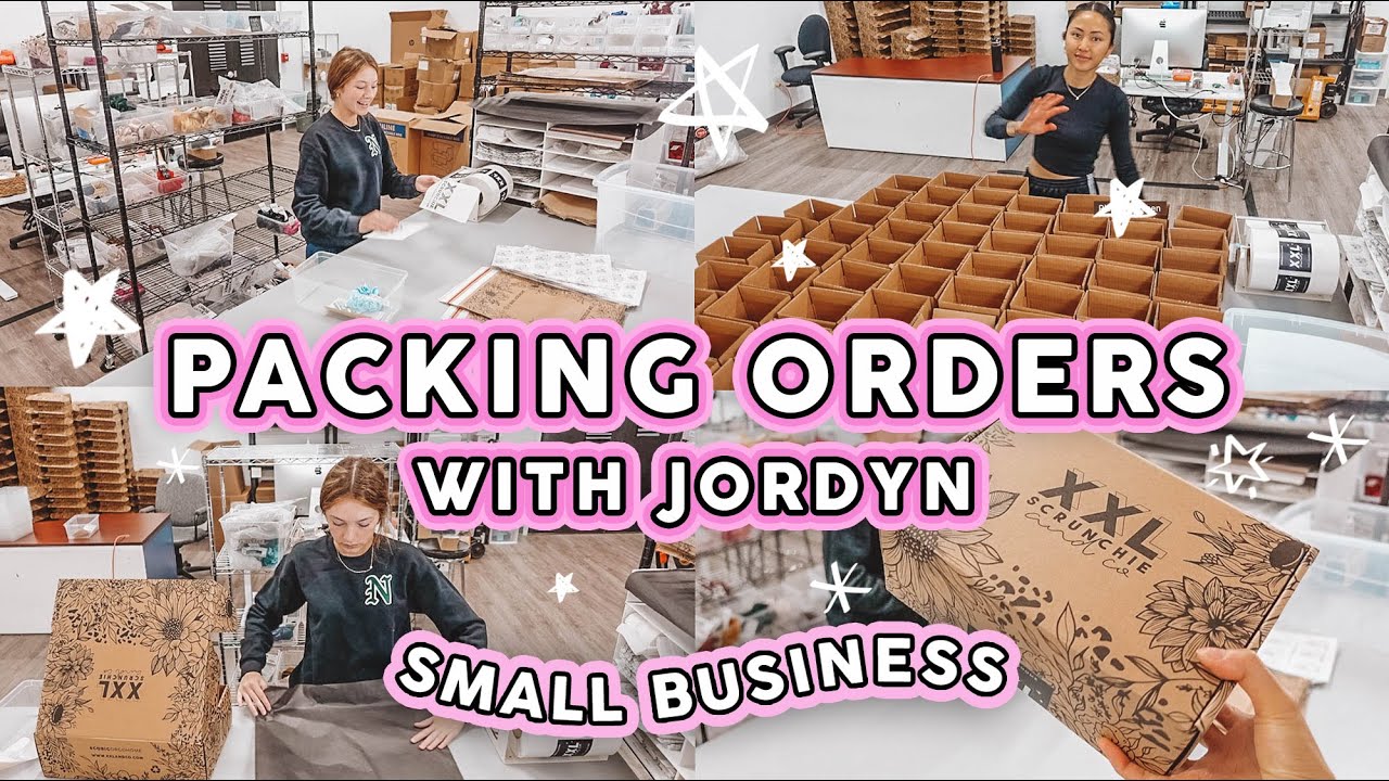 STUDIO VLOG #76 📦💜 Packaging Scrunchie Orders With Jordyn | Small Business ASMR Packing ✨