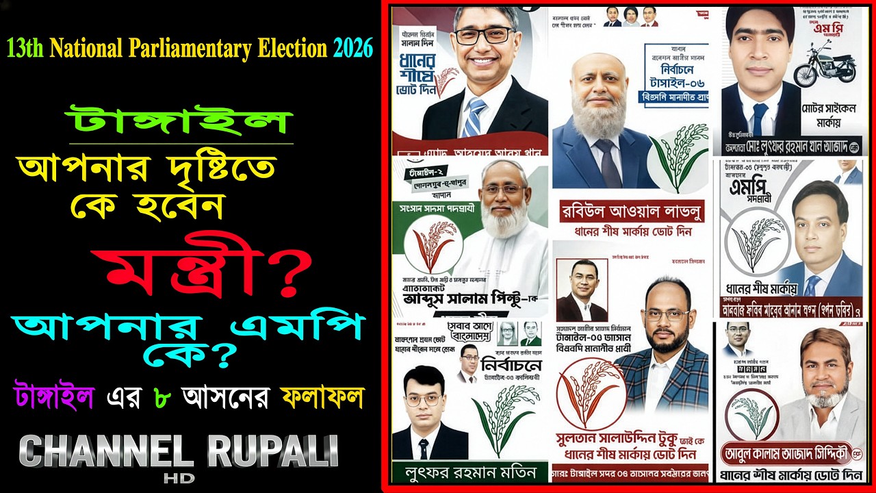 টাঙ্গাইল এর ৮ আসন | ৮ বিজয়ী | টাঙ্গাইলের মানুষ চিনে রাখুন আপনার এমপি | জাতীয় সংসদ নির্বাচন ২০২৬