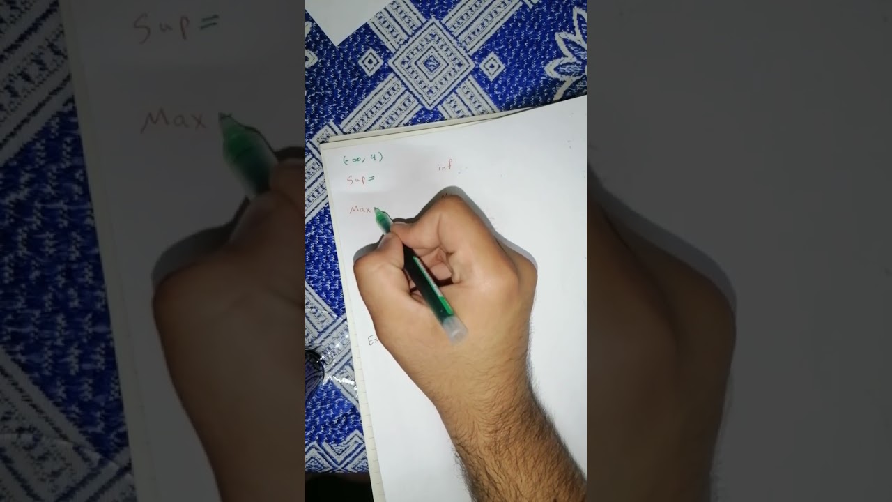 تحليل رياضي - اعلى قيد سفلي و اقل قيد علوي | Mathmatical Analysis - G.L.B,L.U.B,MAX,MIN