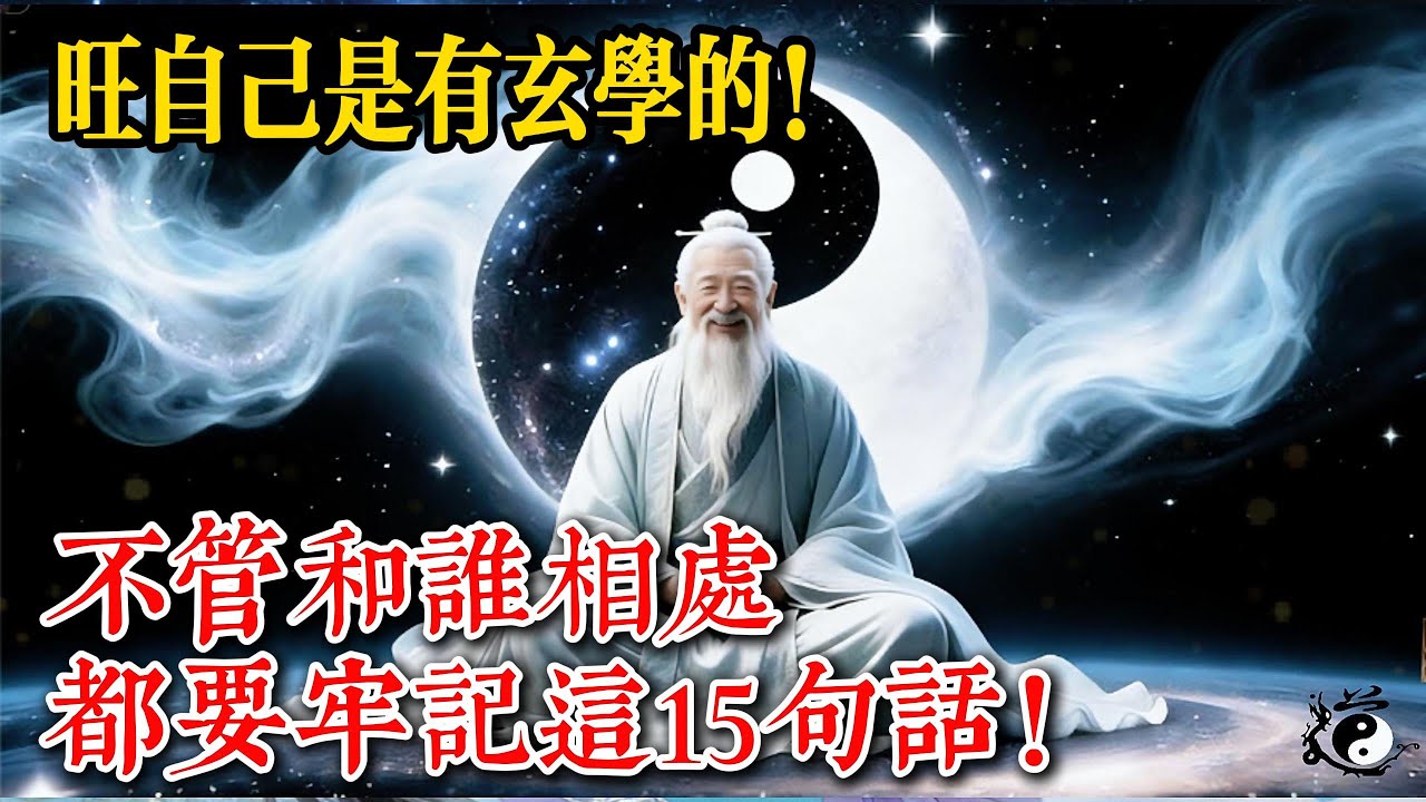 旺自己是有玄學的，不管和誰相處，都要牢記這15句話！#国学智慧 #国学文化 #人生感悟 #人生智慧 #禅意生活 #正能量 #道德经讲解 #修行 #情感