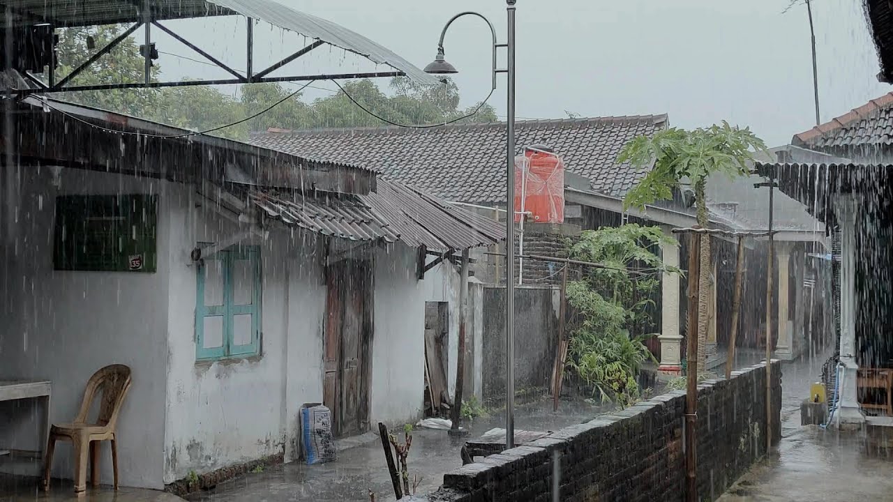 Heavy Rain Sounds During the Day – Soothing ASMR for Peace & Focus