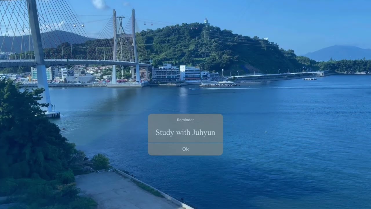 Study with me by the ocean🪼🌊🫧ㅣ15-minute focusㅣCalm ocean view Study session