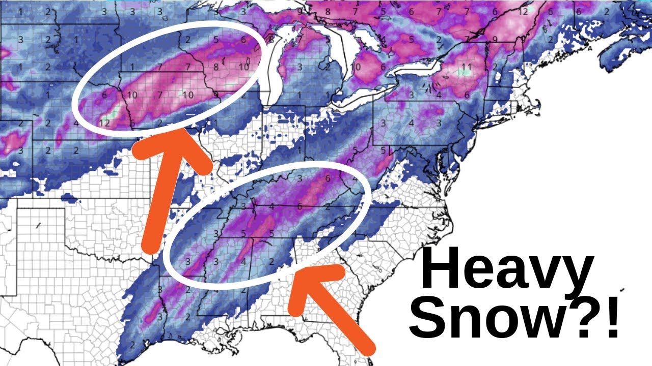 Winter Storm Indra To Bring Heavy Snow To Midwest And SOUTH?!