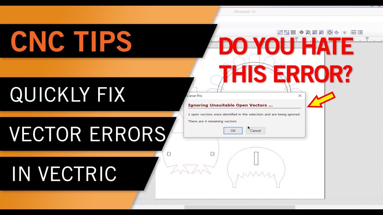 How To Quickly Fix Vector Errors In V Carve, Cut 2D and Aspire