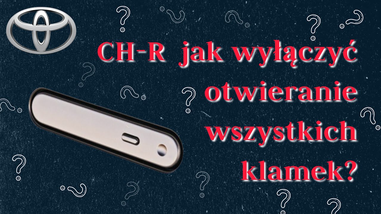 Toyota C-HR 2024 - jak wyłączyć (częściowo) te nieszczęsne klamki....? #toyota #c-hr #poradnik