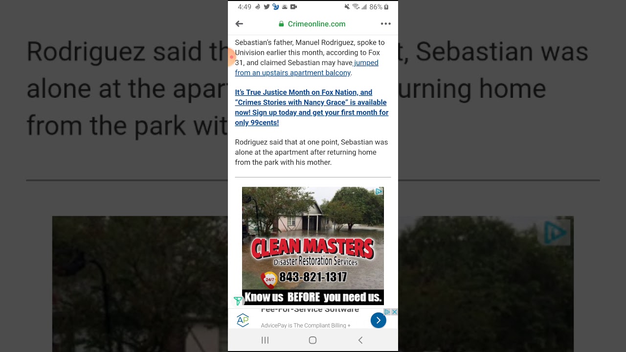 3 year old Sebastian Castro still missing going on 3 weeks.