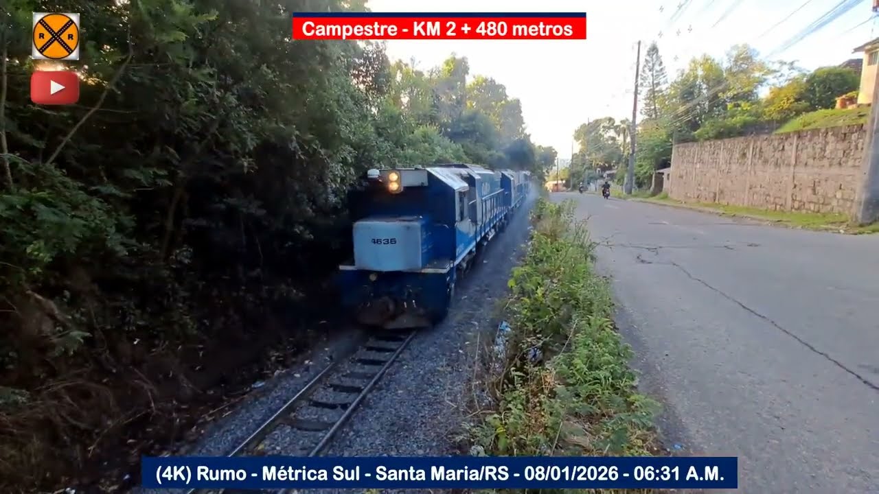 (4K) RUMO – Santa Maria/RS – 08/01/2026 – 06:31 A.M.