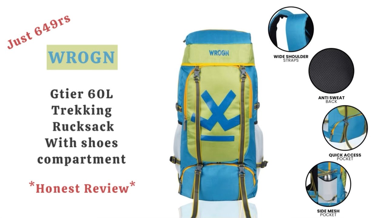Wrogn Gtier Trekking Rucksack Bag 60L | What I ordered vs What I Got | #flipkart #bagreview