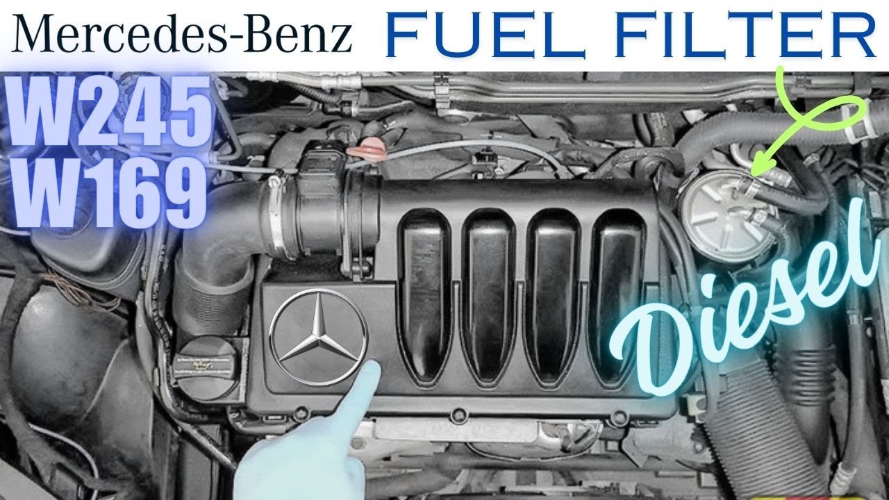 Mercedes A class W169 and B class W245 200CDI Diesel Fuel filter change ,Kraftstofffilter ,filtro