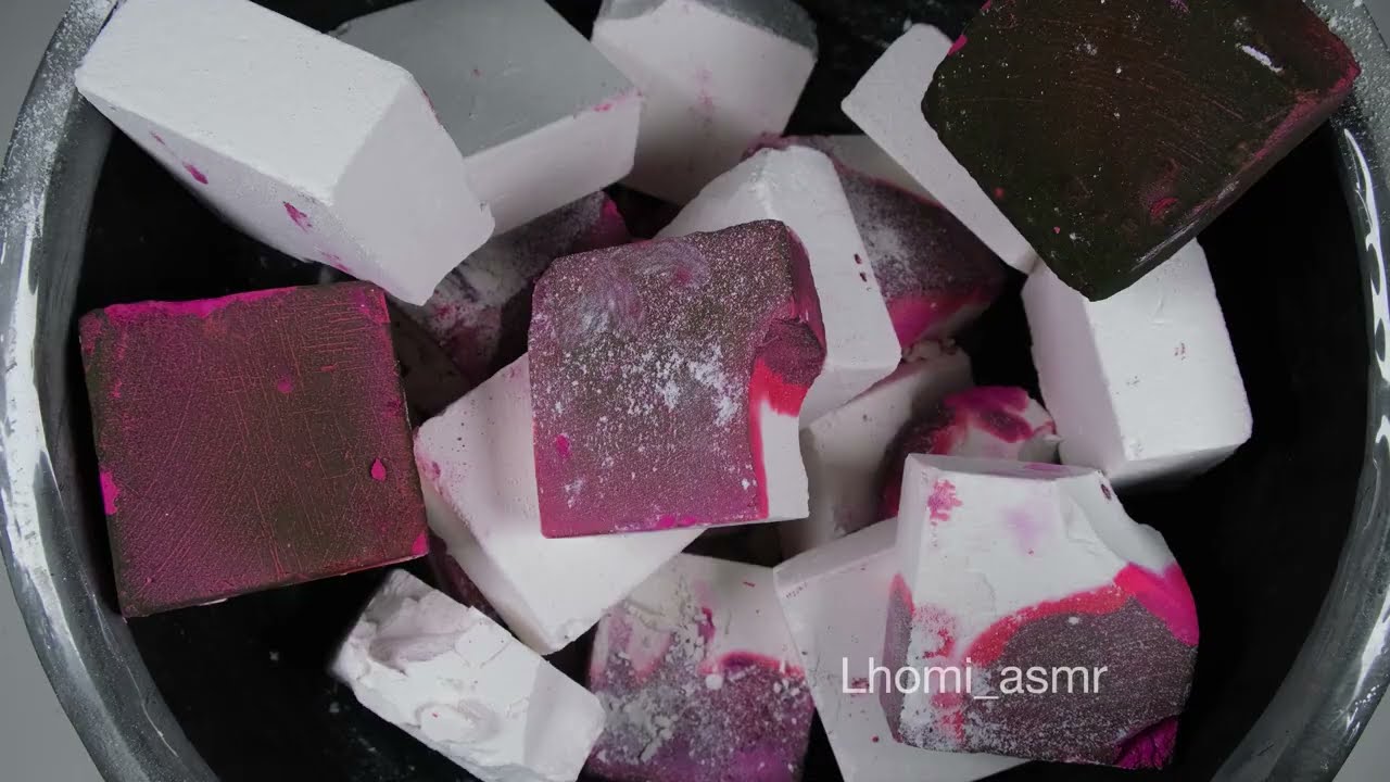 Soft Deep Vibrant Pink Dyed gymchalk asmr